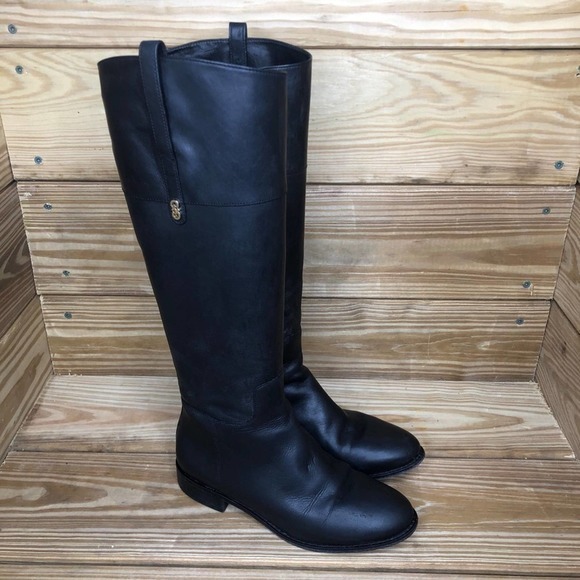 Cole Haan Grand OS Tall Black Leather Riding Boots - Picture 1 of 10